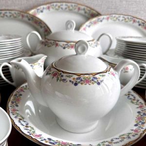 tea serving set 33 pcs for 6 people porcelain ceramic dishware